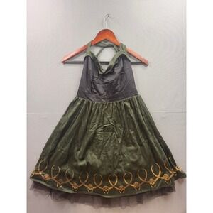 Her Universe Marvel Loki Halter Dress Green Black Gold Limited Edition Medium